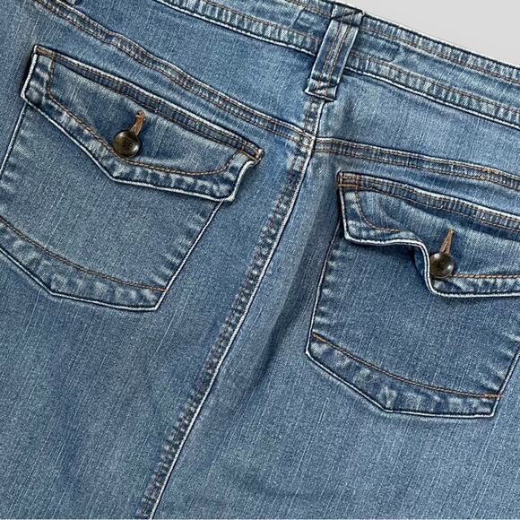 AVENUE JEANS VINTAGE Y2K WESTERN BOHO DENIM MINI SKIRT BLUE - 14 - Picture 4 of 7
